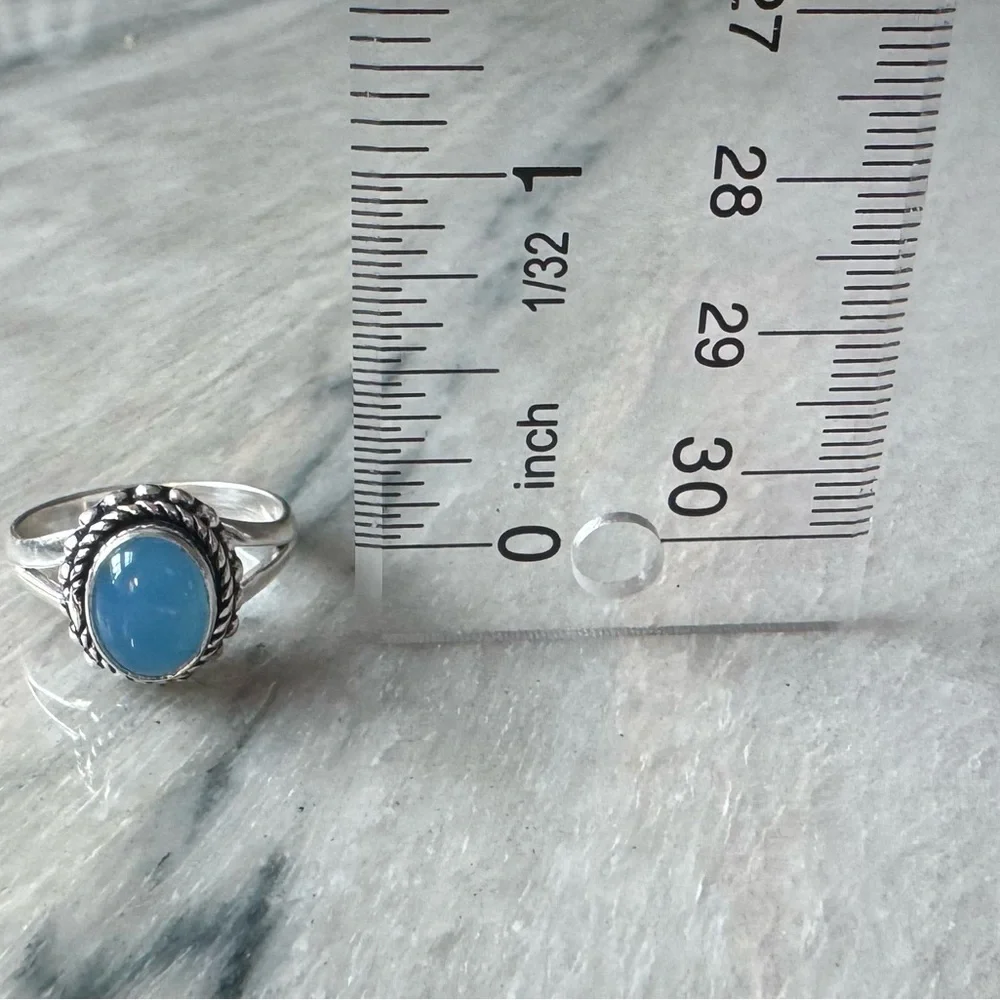 NWOT Sundance Ethereal Skies Ring, Blue Chalcedony, Sterling Silver - Picture 4 of 5